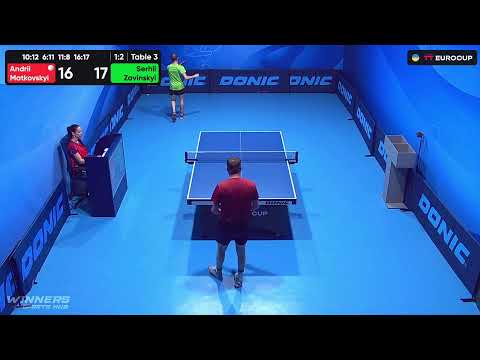 15:30 Andrii Matkovskyi - Serhii Zavinskyi 22.07.2023 TT Euro.Cup Ukraine Professional. TABLE 3