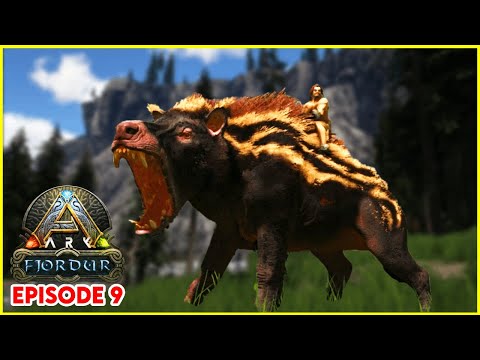 Taming Andrewsarchus Breeding Ovis on Fjordur ARK Gameplay 2022 Ep 9