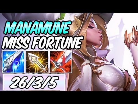 BROKEN ONE-SHOT | KOREAN MANAMUNE MISS FORTUNE PRESTIGE EDITION ADC FULL CRIT S+ | New Build & Runes