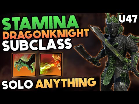 Best ESO Stamina Dragonknight Subclass Solo Build - Update 47