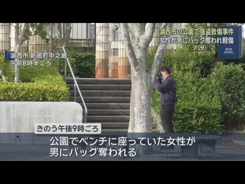 YouTube Video 静岡・湖西市の公園で女性が男にバッグを奪われけが　警察は強盗致傷事件として捜査
