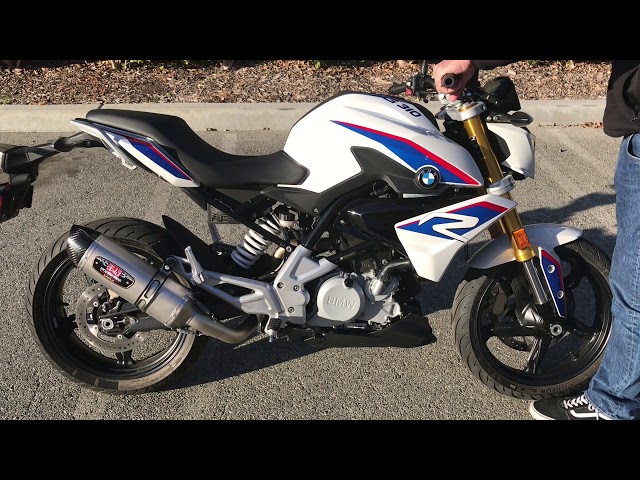 Yosh R-77 Race Full System SS Exhaust Pipe Works BMW G310GS G310R 4