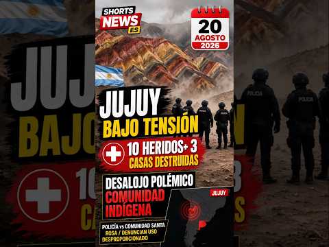 🚨🇦🇷 JUJUY: VIOLENTO DESALOJO DE UNA COMUNIDAD INDÍGENA | HERIDOS Y DETENIDOS #noticias #shorts