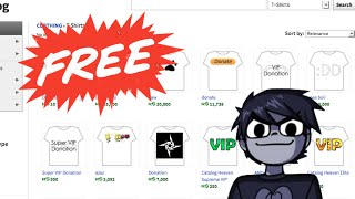 How To Get Free T Shirts In Roblox - how to get a free vip t shirt in roblox 2017 youtube