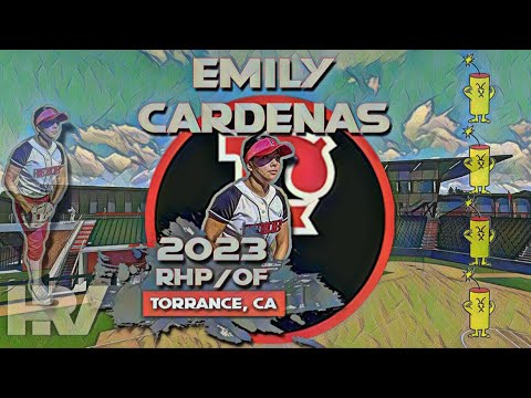2023 Emily Cardenas 🥎 Pitcher and Outfield, Softball Skills Video - Firecrackers Duarte