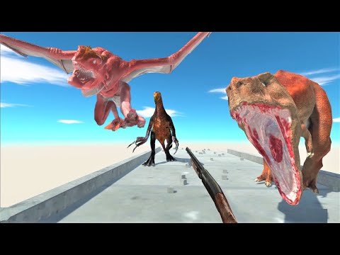 Battle on a hill with few escapes. FPS perspective! | Animal Revolt Battle Simulator