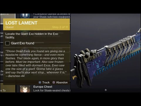 Giant Exo head destiny 2 Location\Lost lament quest step guide