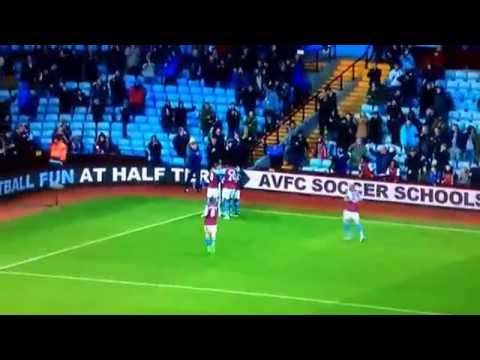 Carles Gil Amazing Goal - Aston Villa vs Bournemouth 25/01/15 (HD)