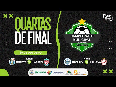 Campeonato Municipal de Futebol de Teixeiras - Quartas de Final - 29/10/2023