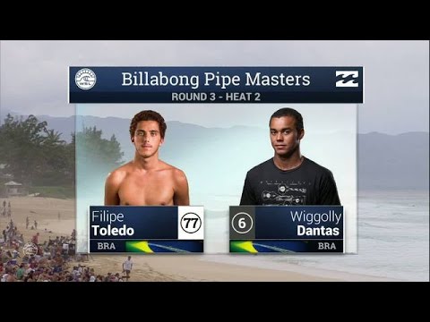 Filipe Toledo vs Wiggolly Dantas - Round Three, Heat 2 - 2016 Billabong Pipe Masters