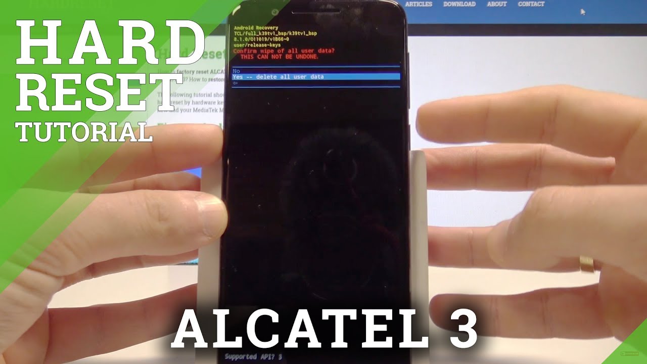 How to Bypass Screen Lock in ALCATEL 3 - Hard Reset / Format / Wipe Data by Recovery Mode