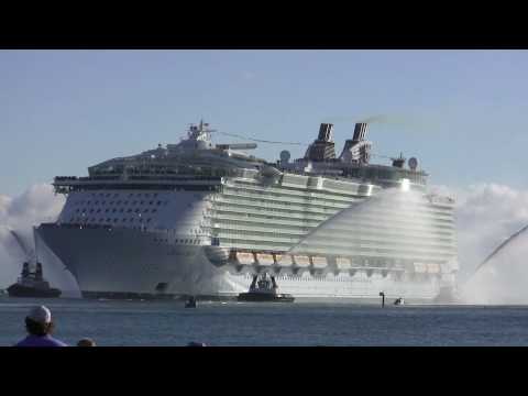 Cruise Ship Oasis of the Seas Video Royal Caribbean arrival in Port Everglades