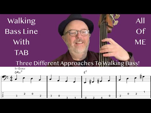 How To Create A Walking Bass Line: All Of Me Jazz Bass Line With Tabs
