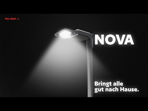 Straßen-/Mastaufsatzleuchte 9210 NOVA (T2) 40W 3000K Silber asymmetrisch breitstrahlend DALI - Video