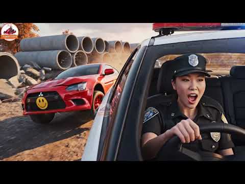 Police car chase adventure with funny toys and catchy songs - Catching Zack the Race Car