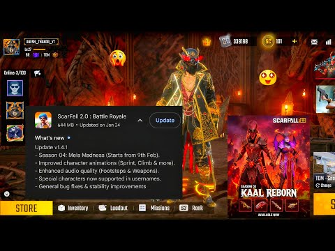 ScarFall 2.0 v1.4.1 Update, Scarpass Season 3 Mission Complete ✅ & Rank Rush Gameplay 🥷