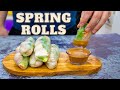 VIETNAMESE SPRING ROLLS | Peanut Butter Sauce | Summer Rolls | Goi Cuon | Fresh Spring Rolls