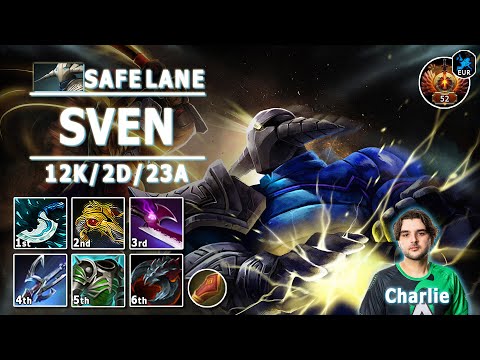 Sven Safe Lane Carry | 7.33b | Charlie Pos 1 Sven Play | Dota 2 Immortal Gameplay