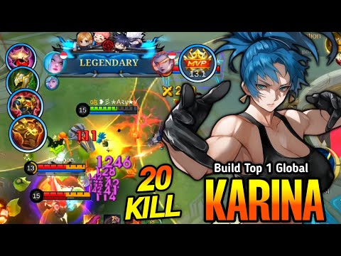 20 Kills!! Finally Best Build Tank for Karina (100% UNKILLABLE) - Build Top 1 Global Karina ~ MLBB