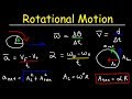 Rotational Motion Physics Basic Introduction Angular Velocity Tangential Acceleration