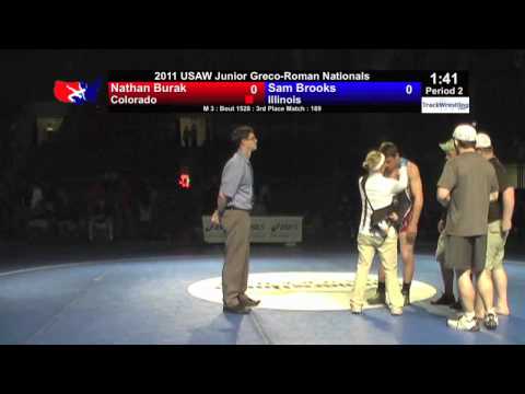 Junior Greco 3rd 189 - Sam Brooks (IL) vs. Nathan Burak (CO)