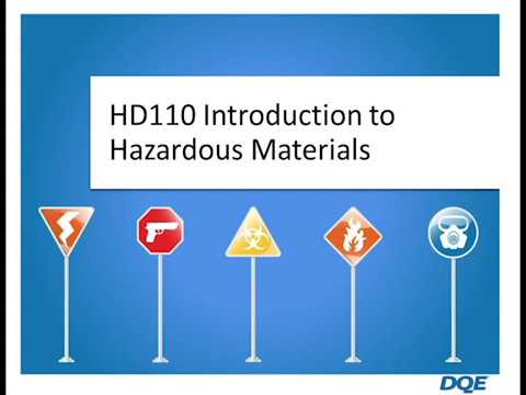 DQE HD110 Intro to Hazardous Materials