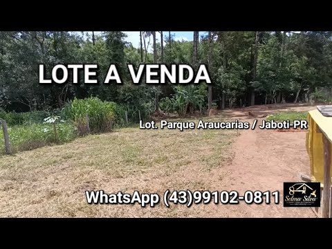 TERRENO A VENDA COM 325 METROS PROXIMO AO CENTRO EM JABOTI PARANA R$60.000,00