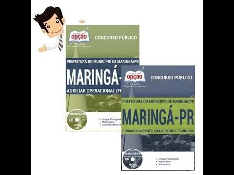 Apostilas do Concurso Maringá 2016 - Cuidador e Auxiliar Operacional