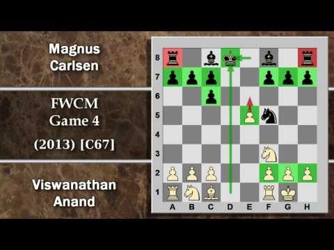 Annotated Chess Games 64 - Anand vs. Carlsen - FWCM Game 4 - 2013 [C67] Berlin Spanish