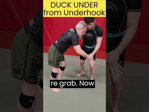 How to do a DUCK 🦆 UNDER with an UNDERHOOK #bjj #jiujitsu #grappling