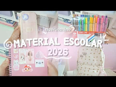Meu material escolar 2026 ୨ৎ | @Haerinshine ⭐️🍥