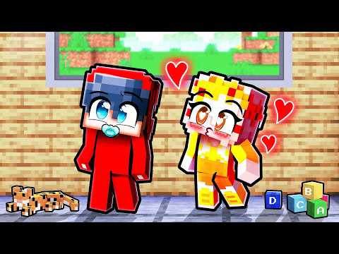 BABY MIA Has a Crush on BABY CASH (Minecraft)