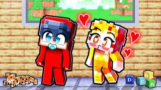 BABY MIA Has a Crush on BABY CASH (Minecraft)