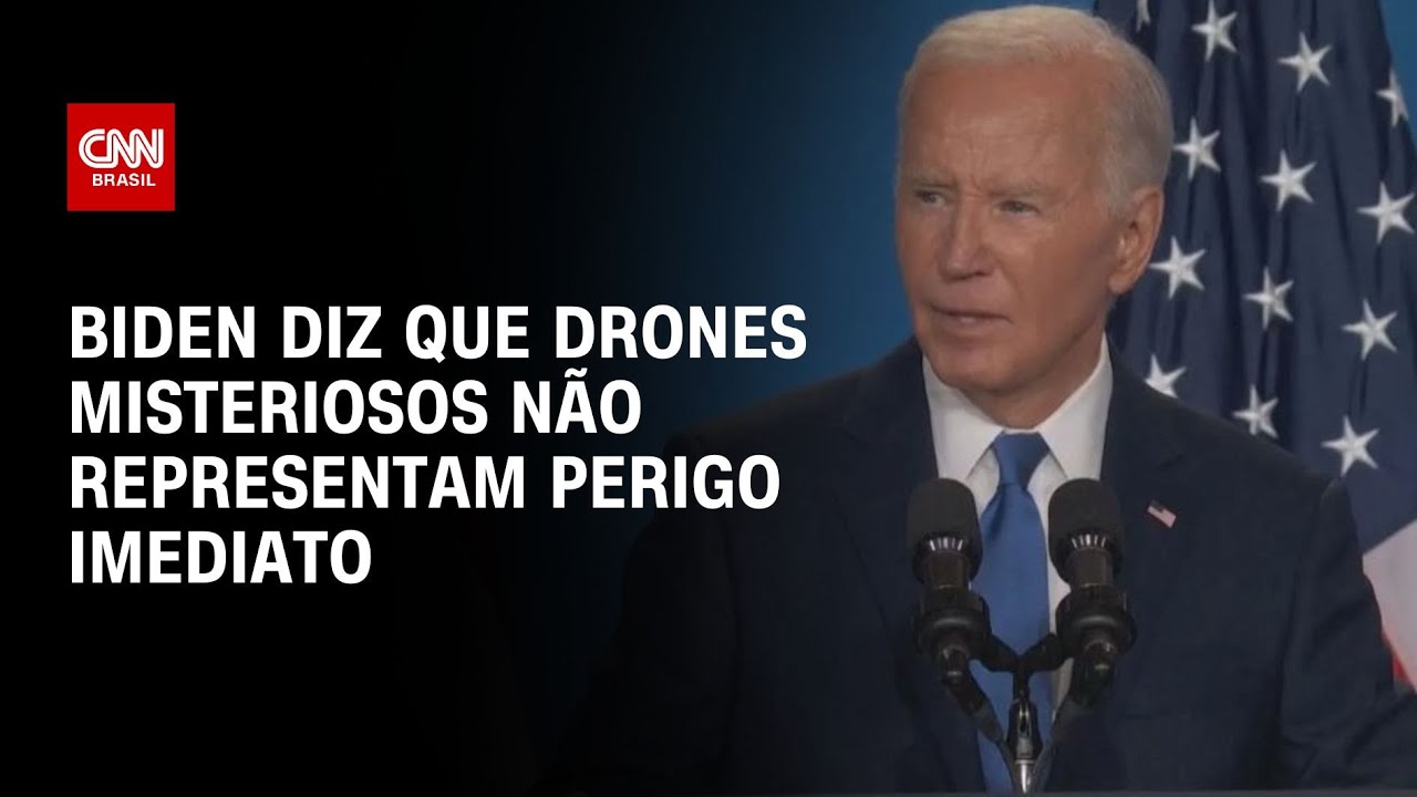 Biden diz que drones misteriosos não representam perigo imediato | LIVE CNN