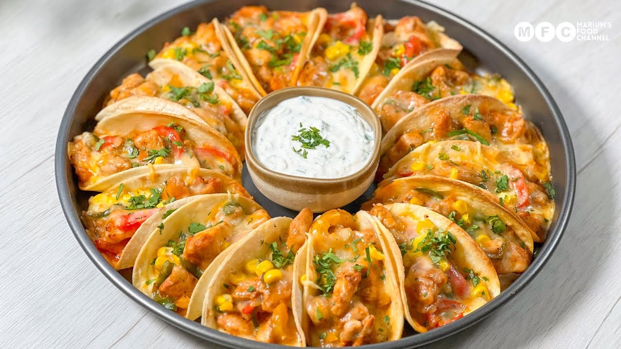 Crispy Baked Chicken Tacos | Easy Cheesy Oven Tacos (Better Than Takeout!