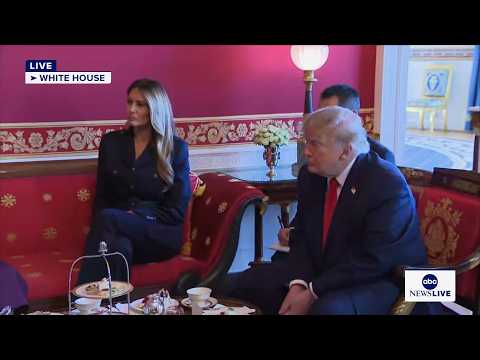 President Trump greets Chinese President Xi Jinping at the White House