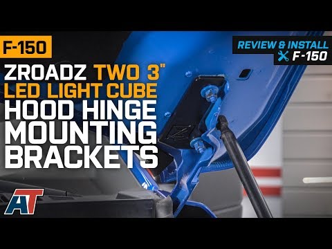 2015-2019 F150 ZRoadz Two 3" LED Light Cube Hood Hinge Mounting Brackets Review & Install