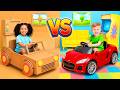 Cardboard Vs Real Toys Challenge