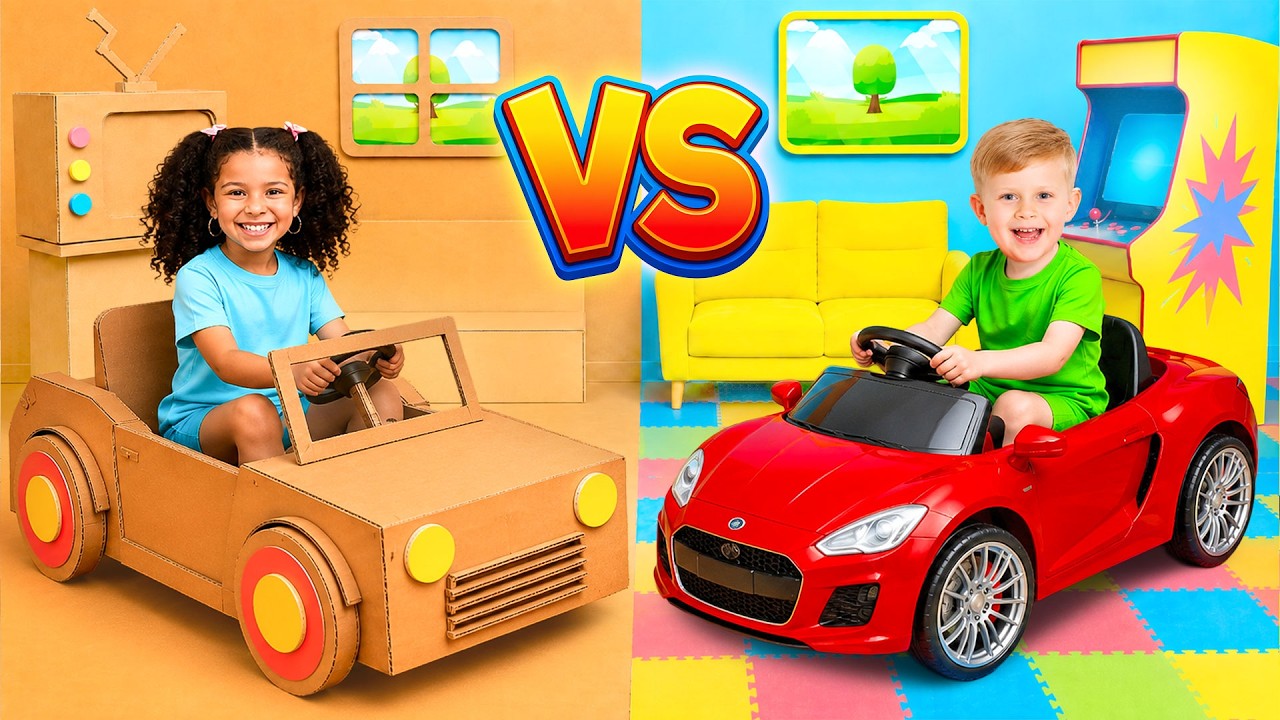 Cardboard vs Real Toys Challenge!