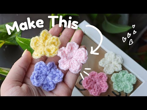 How to Crochet a Tiny Flower for Beginners | Quick Project