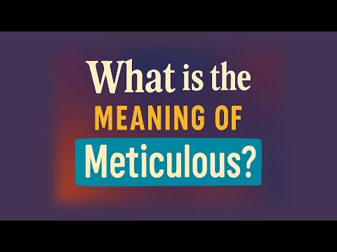What is the meaning of Meticulous?