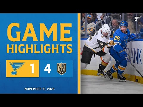 Game Highlights: Golden Knights 4, St. Louis Blues 1