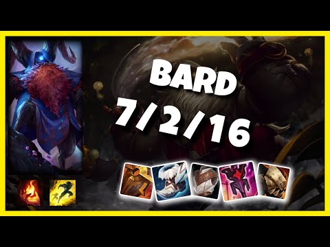 Bard 10.25 Gameplay Challenger Replay S11 Support (7/2/16) - BR