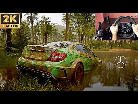 Rebuilding Mercedes C63 AMG Black Series (986HP) | Forza Horizon 5  Steering Wheel Gameplay