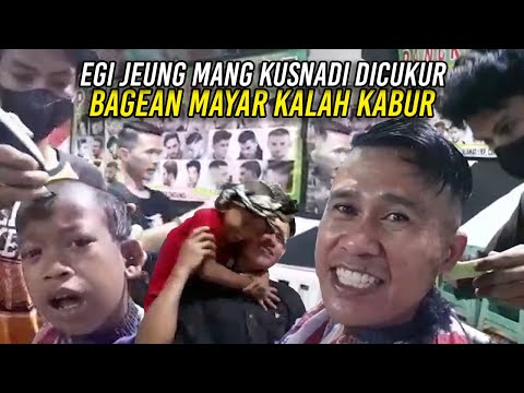 MANG KUSNADI DAN EGI POTONG RAMBUT | RELA HUJAN2AN DAN KABUR GAK MAU BAYAR