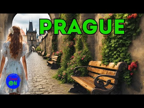 Prague Czech Republic in 4K: Spring virtual walking tour!