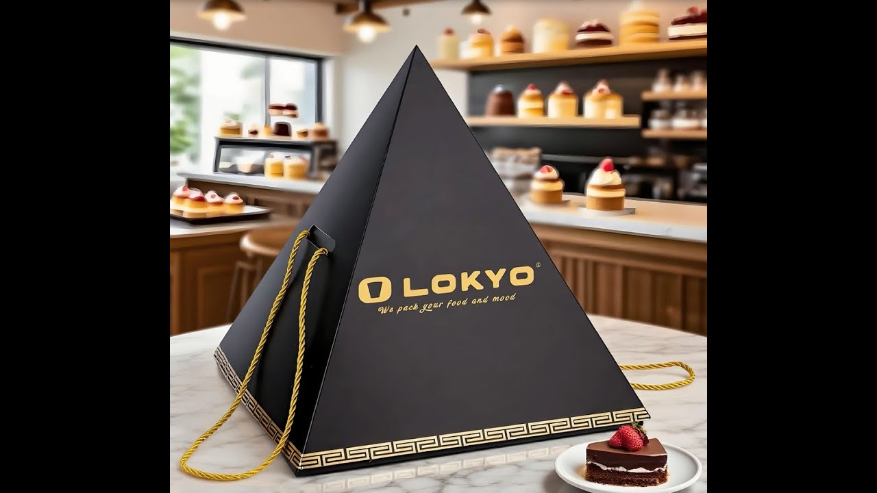Custom Printed Pyramid Style Bakery Boxes