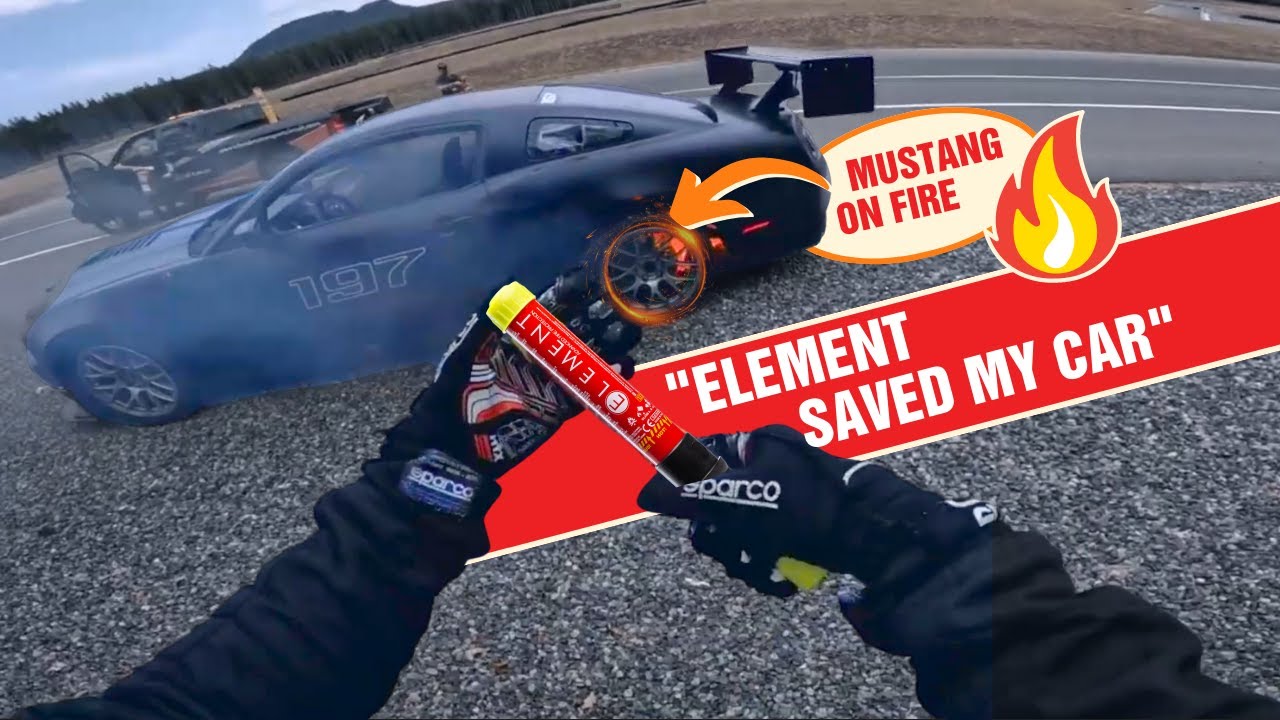 The Best Element Fire Extinguisher Test is a REAL FIRE on Racetrack