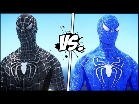 BLACK SPIDER-MAN VS THE AMAZING BLUE SPIDERMAN