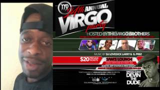 24th Annual Virgo Party 2016 with G. Prez Kun Luv &amp; The Virgo Brothers Hosted By Devin The Dude